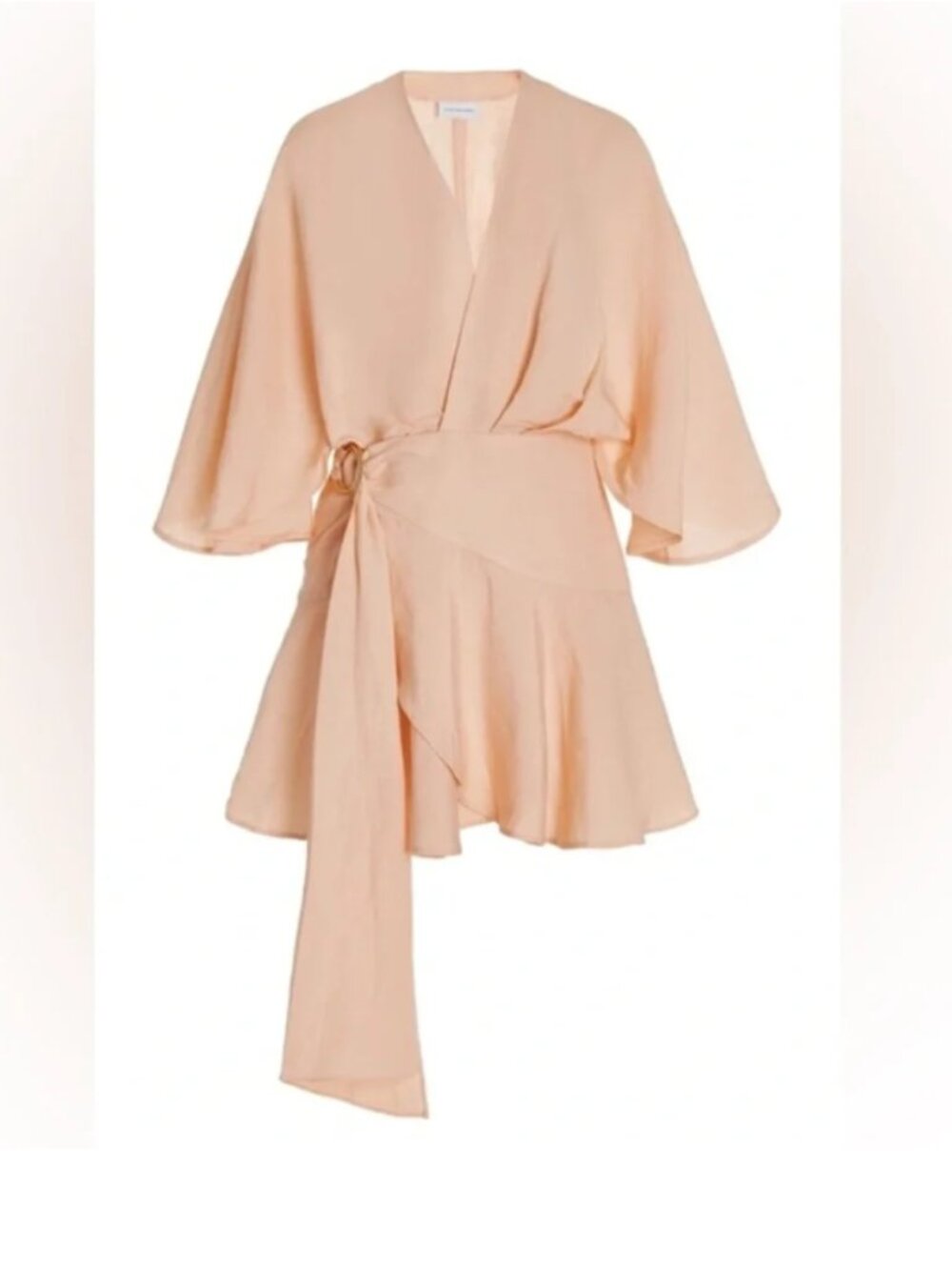 Significant Other Olivia Linen Blend Mini Wrap Dress